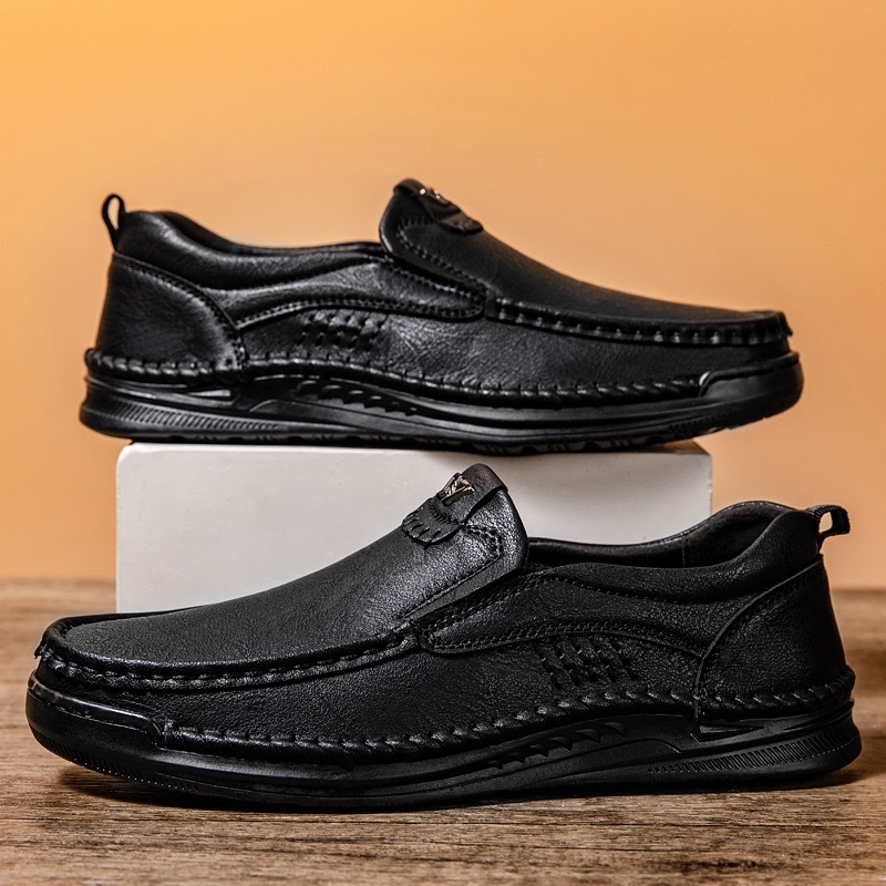 mens handmade genuine leather orthopedic loafers 