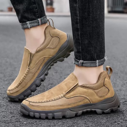 ⏰Last Day! 45% OFF 🔥HIKER®Men's Genuine Leather Outdoor Waterproof Orthopedic Walking Shoes