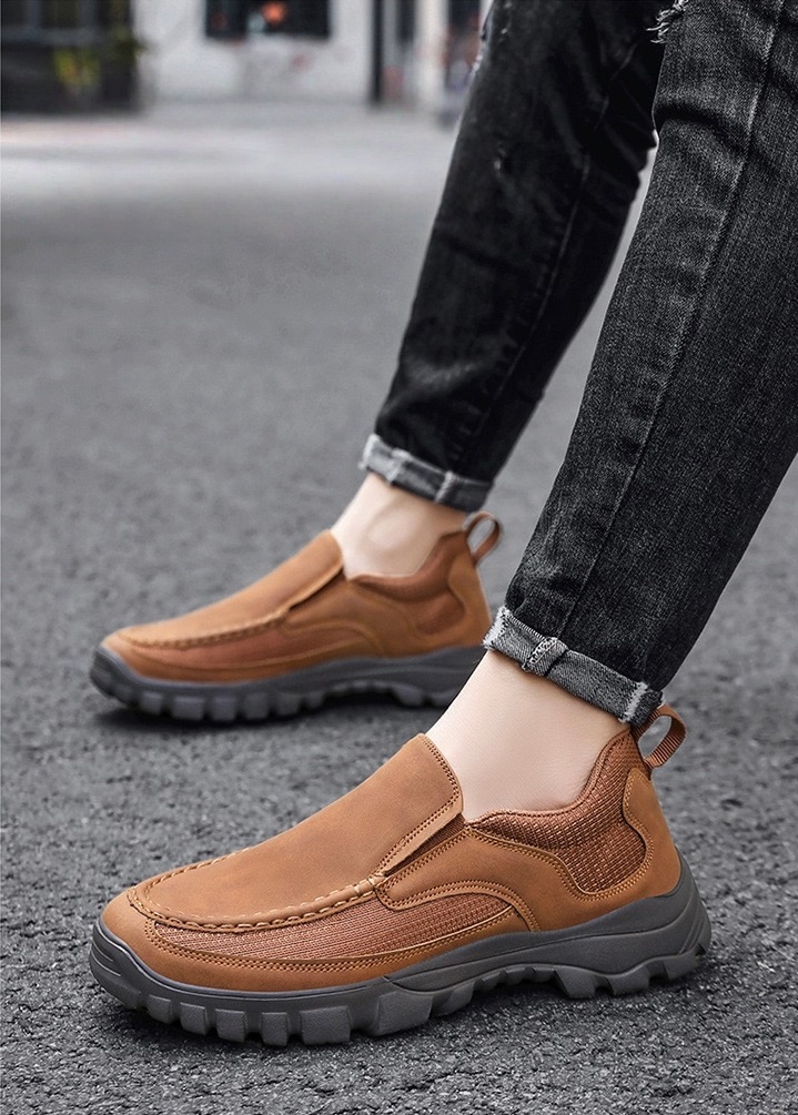 ⏰Last Day! 45% OFF 🔥HIKER®Men's Genuine Leather Outdoor Waterproof Orthopedic Walking Shoes