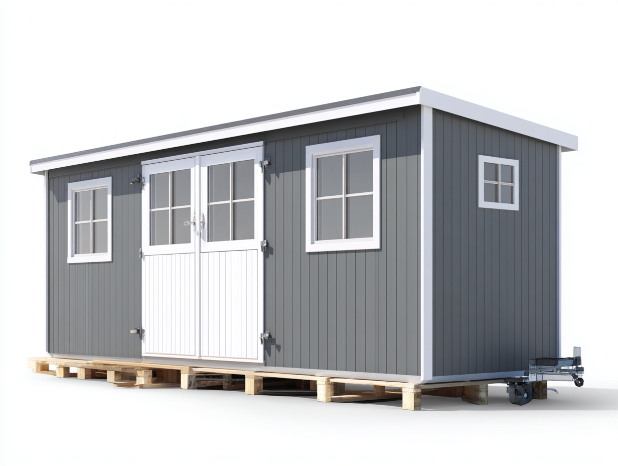 Casetta da giardino 240x180x200 cm Grigio Stile moderno-Homipad