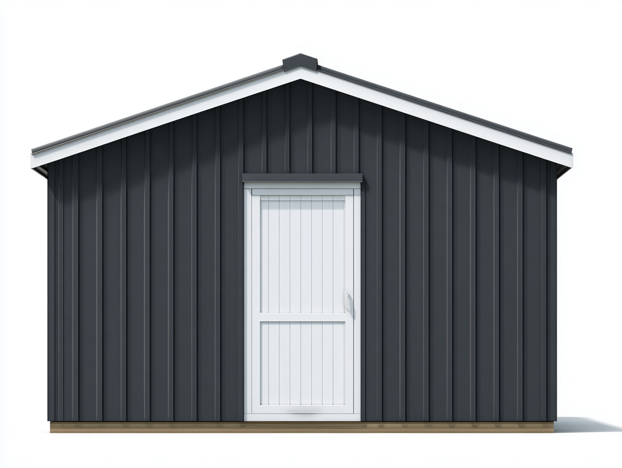 Casetta da giardino 210x180x200 cm Nero Stile industriale-Homipad