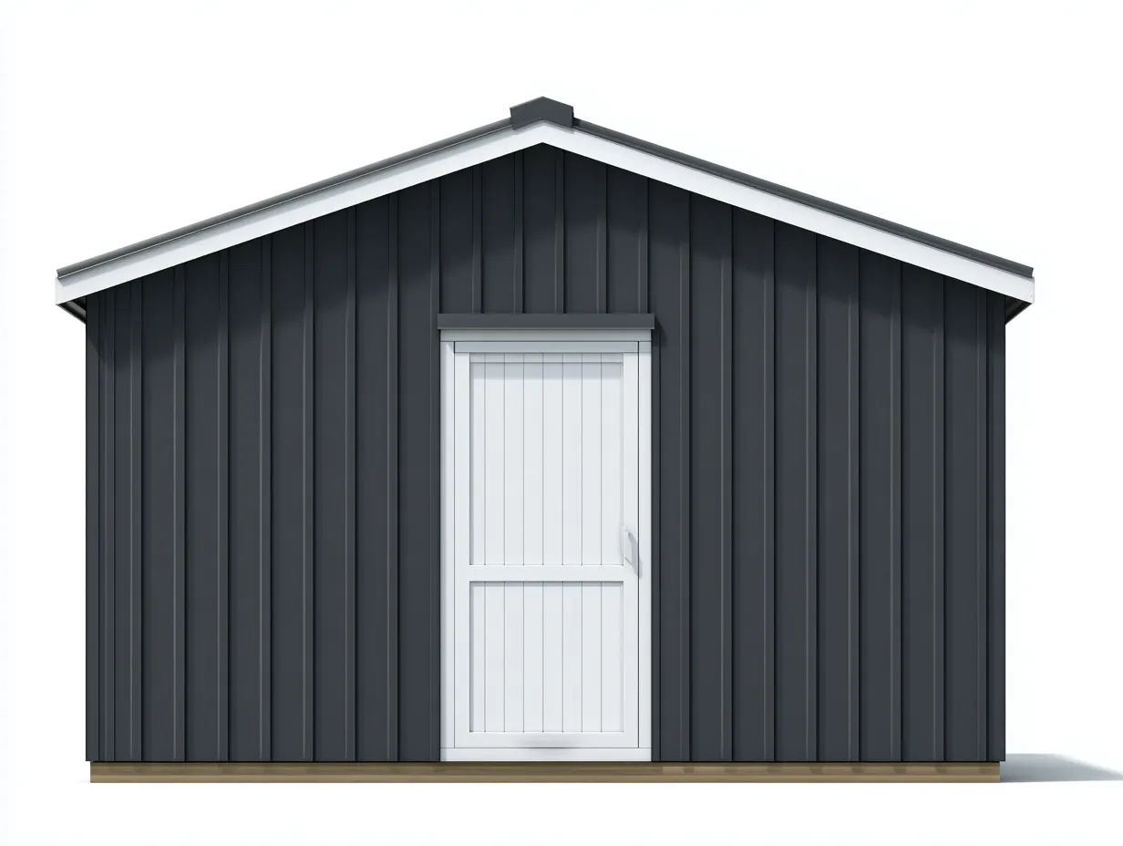 Casetta da giardino 210x180x200 cm Nero Stile industriale-Homipad