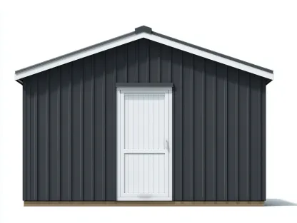 Casetta da giardino 210x180x200 cm Nero Stile industriale-Homipad