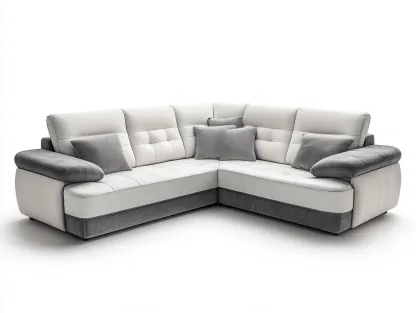 Divano angolare 260x180x85 cm Grigio/Beige Stile moderno-Homipad