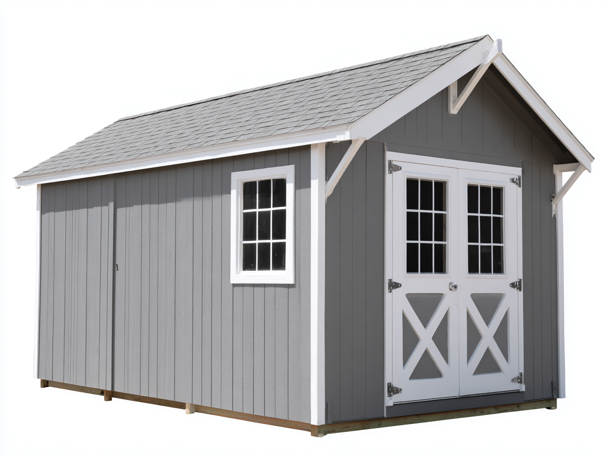 Casetta da giardino 230x190x205 cm Grigio chiaro Stile tradizionale-Homipad