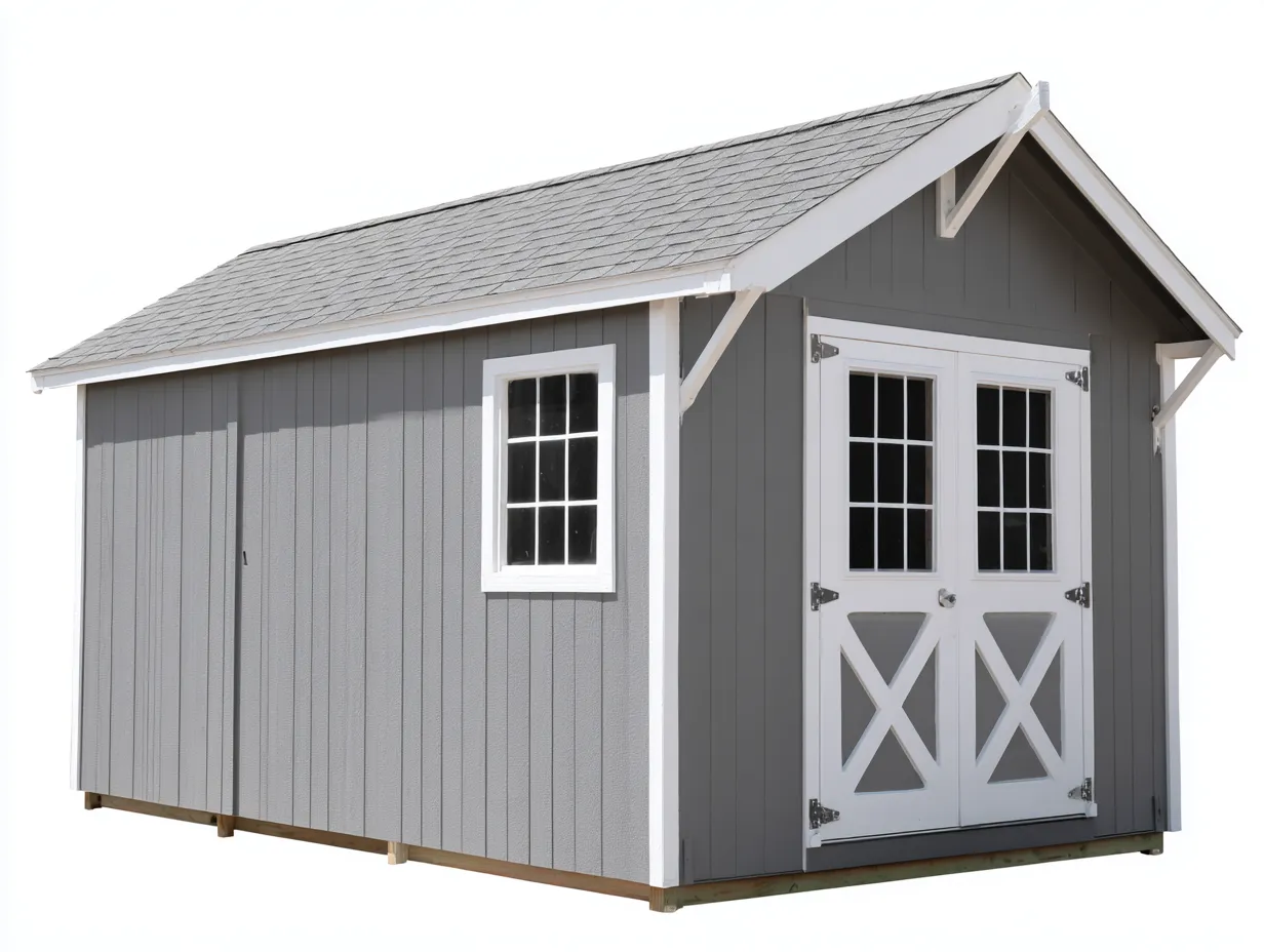 Casetta da giardino 230x190x205 cm Grigio chiaro Stile tradizionale-Homipad