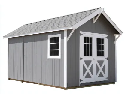 Casetta da giardino 230x190x205 cm Grigio chiaro Stile tradizionale-Homipad