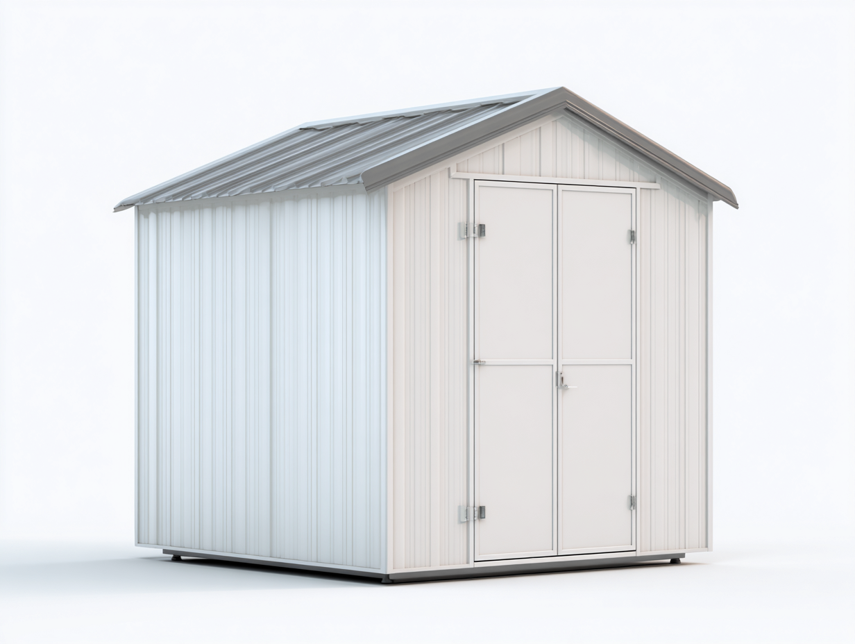 Casetta da giardino 200x160x190 cm Bianco Stile essenziale-Homipad