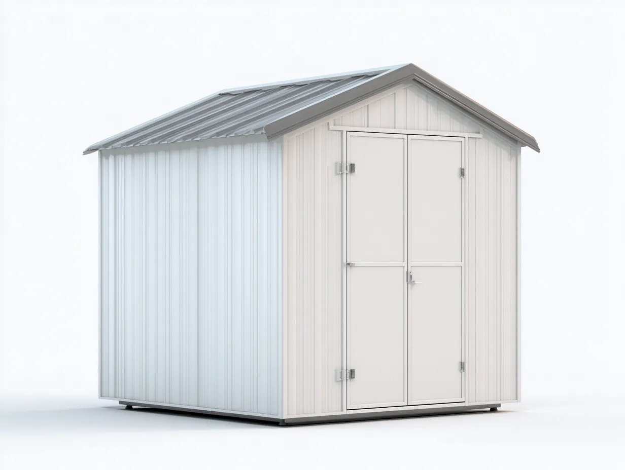 Casetta da giardino 200x160x190 cm Bianco Stile essenziale-Homipad