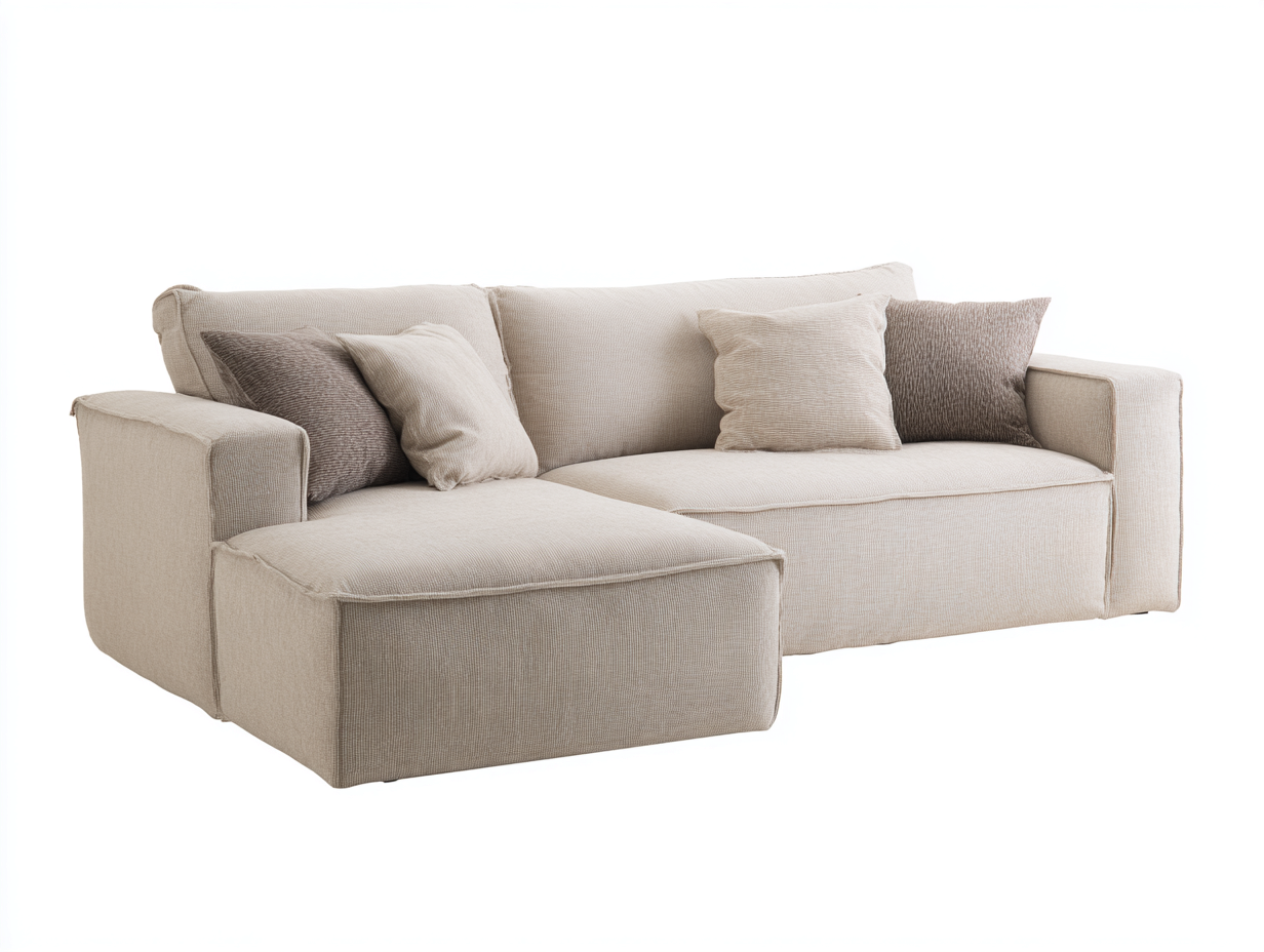 Divano angolare 280x190x86 cm Nero/Grigio Stile design-Homipad