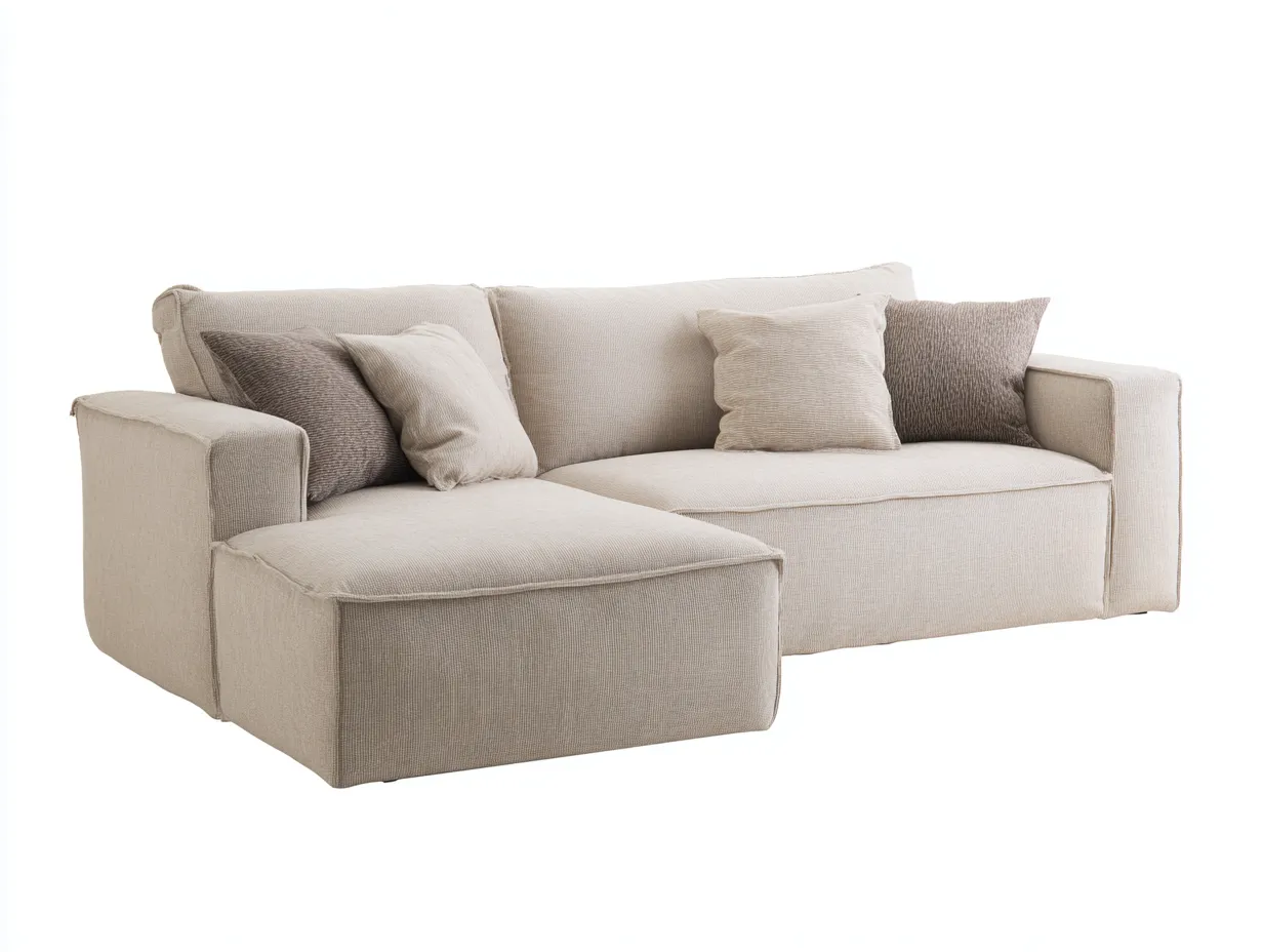 Divano angolare 280x190x86 cm Nero/Grigio Stile design-Homipad