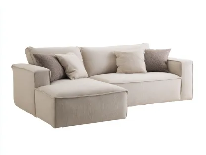 Divano angolare 280x190x86 cm Nero/Grigio Stile design-Homipad