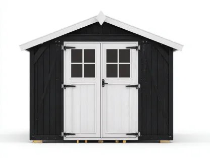 Casetta da giardino 205x155x190 cm Nero Stile minimal-Homipad