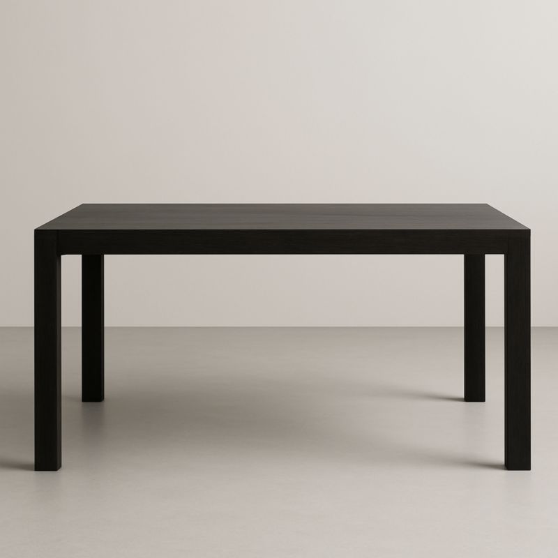 Table à manger rectangulaire bois noir 180x90x75 cm