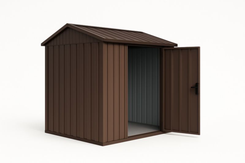 Abri de jardin en métal marron 200x150x180 cm