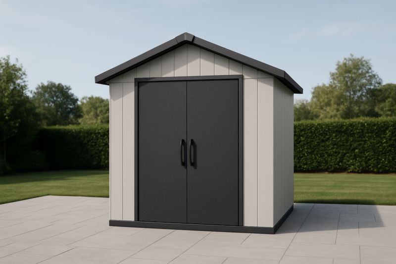 Abri de jardin en résine Beige et Gris