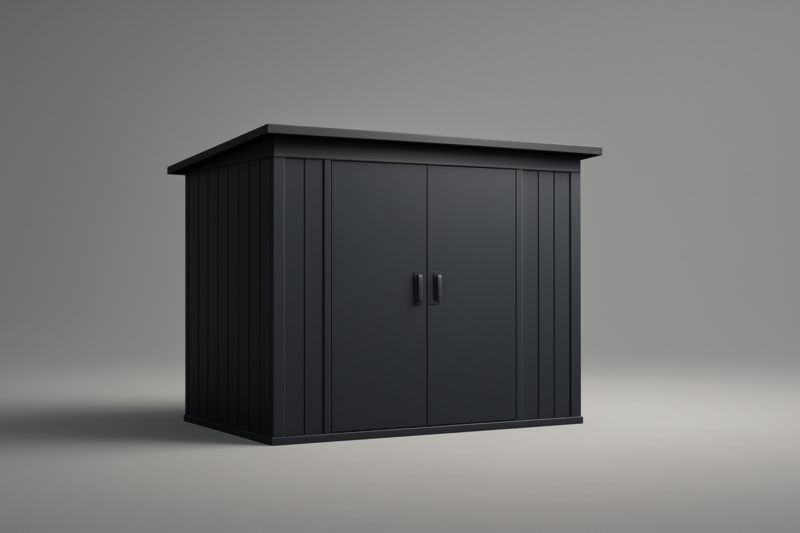 Abri de Jardin en Métal Noir 200x150x180 cm