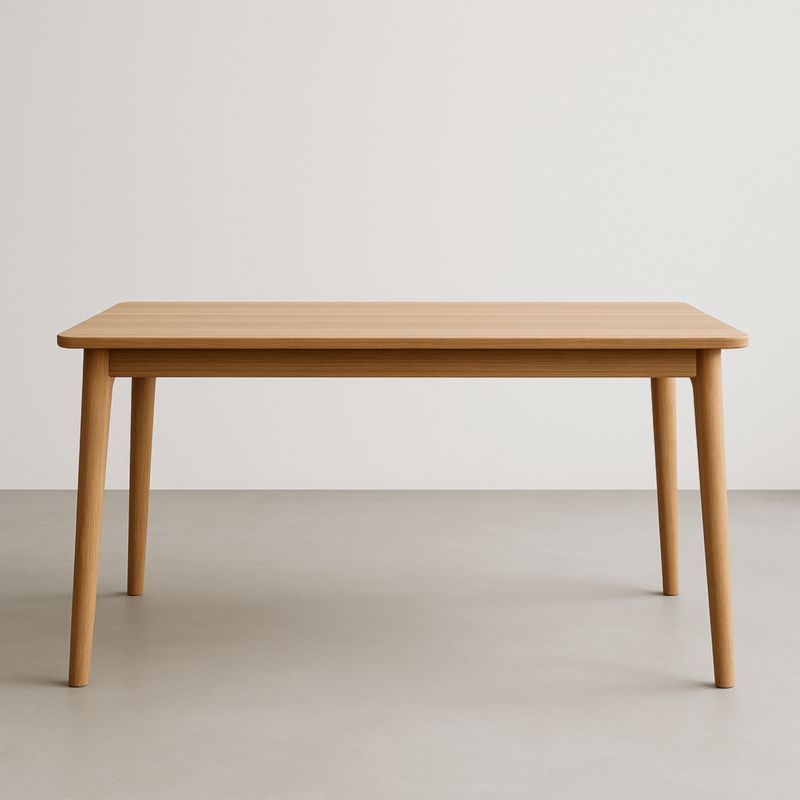 Table à manger rectangulaire en bois de chêne