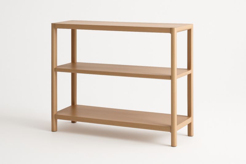 Étagère en bois trois niveaux 80 cm x 30 cm x 75 cm Chêne Clair-Rivellawood