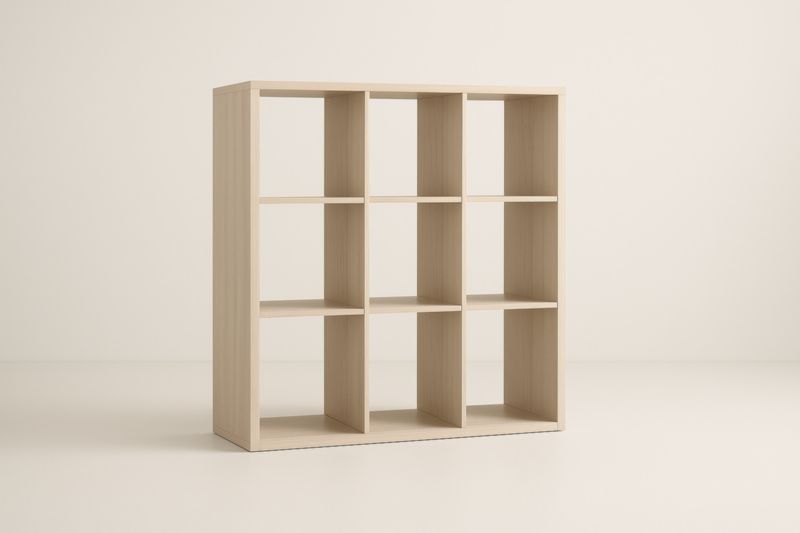 Étagère en bois 9 cubes Chêne-Rivellawood