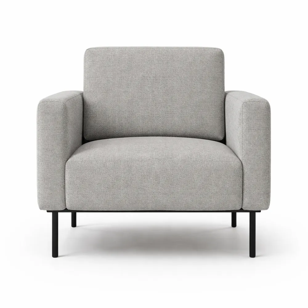 Fauteuil Confort en Tissu Aspect Lin pour Intérieur-Nestdecorco