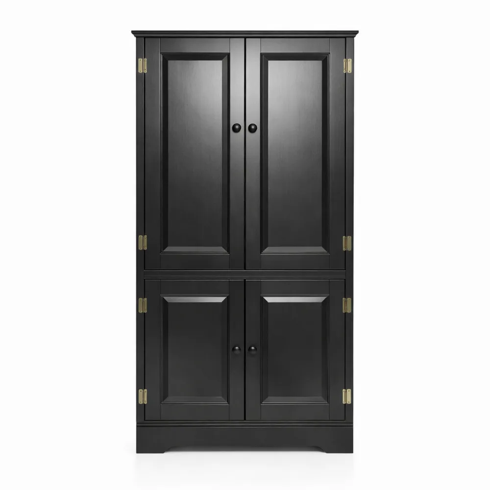 Armoire de rangement en bois avec étagères ajustables et sécurité anti-renversement-Nestdecorco