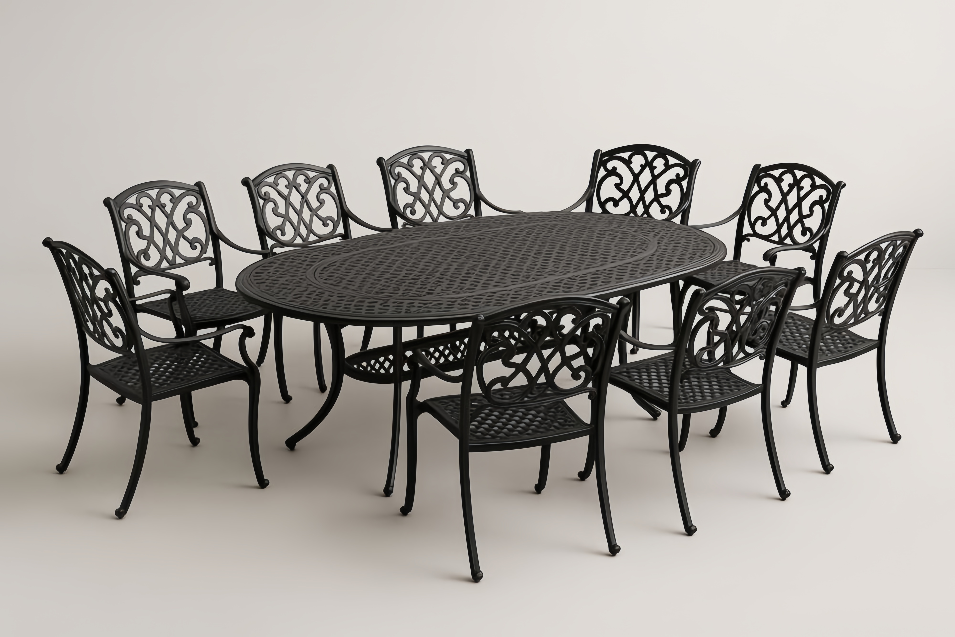 Ensemble de table et chaises de jardin en aluminium pour extérieur – ensemble de table et chaises de jardin