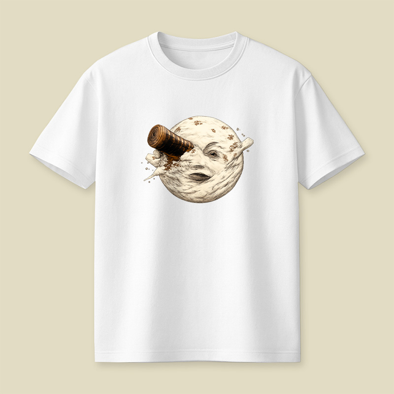 Moon Getting Hit By A Tardis Playful T-Shirt