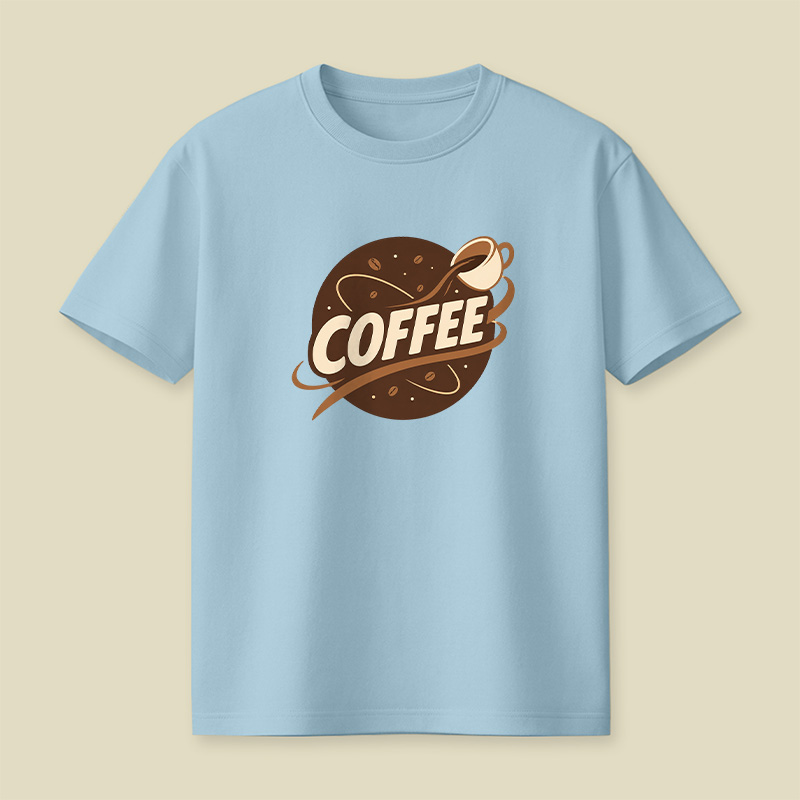 Retro Coffee Logo Playful T-Shirt