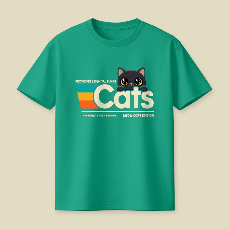 Retro Cats Playful T-Shirt