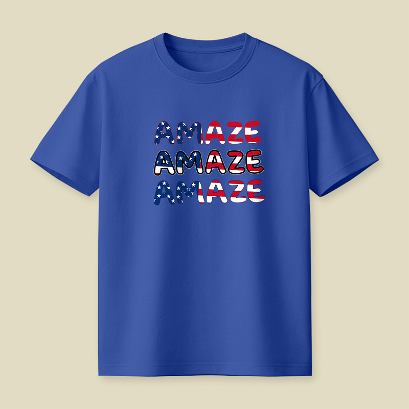Space Rescue American Flag Playful T-Shirt
