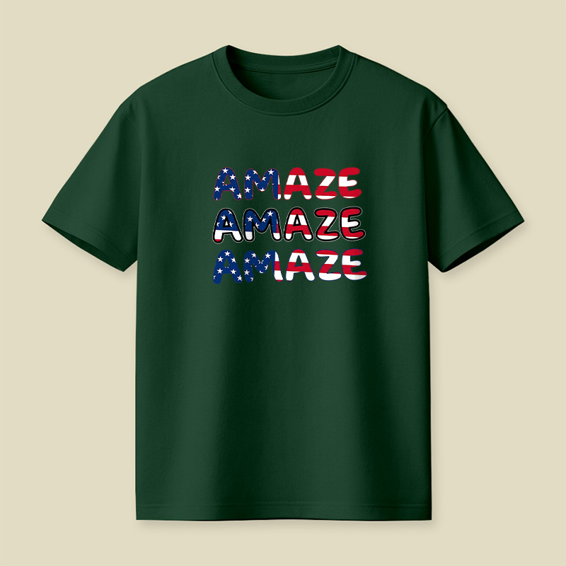 Space Rescue American Flag Playful T-Shirt