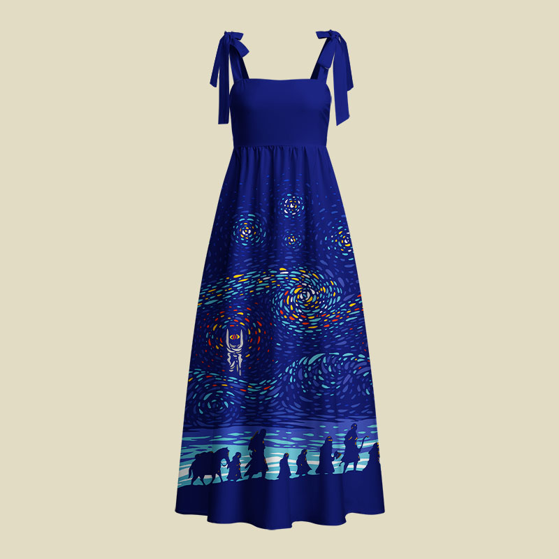 Starry Night Hiking Club Playful Maxi Dress