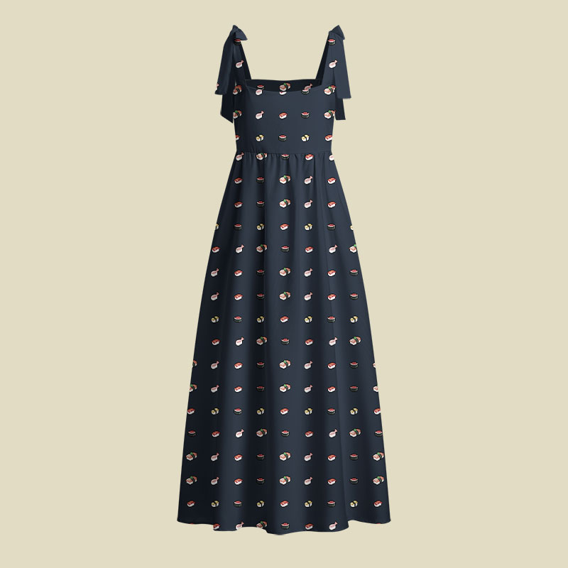 Sushi Vibes Playful Maxi Dress
