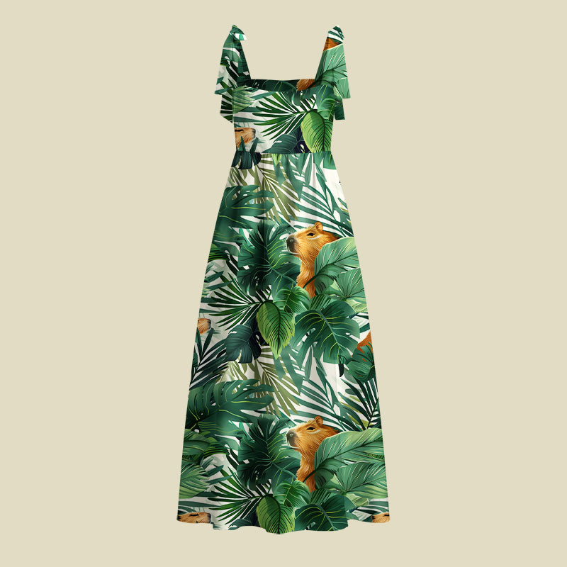 Hawaii Capybara Playful Maxi Dress