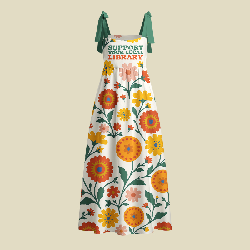 Support Your Local Library Playful Maxi Dress