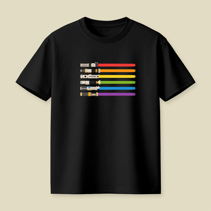 Lightsaber Rainbow Playful T-Shirt