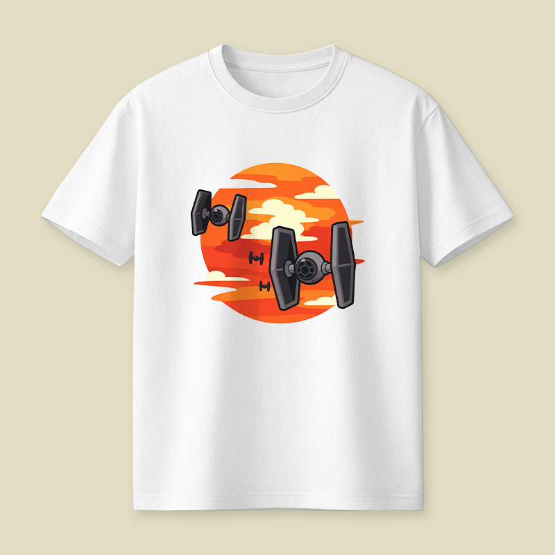 Ride Of The Tie Fighters Playful T-Shirt