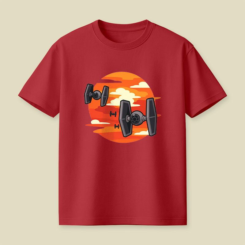 Ride Of The Tie Fighters Playful T-Shirt