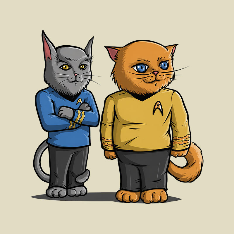 Cats Trek Playful T-Shirt