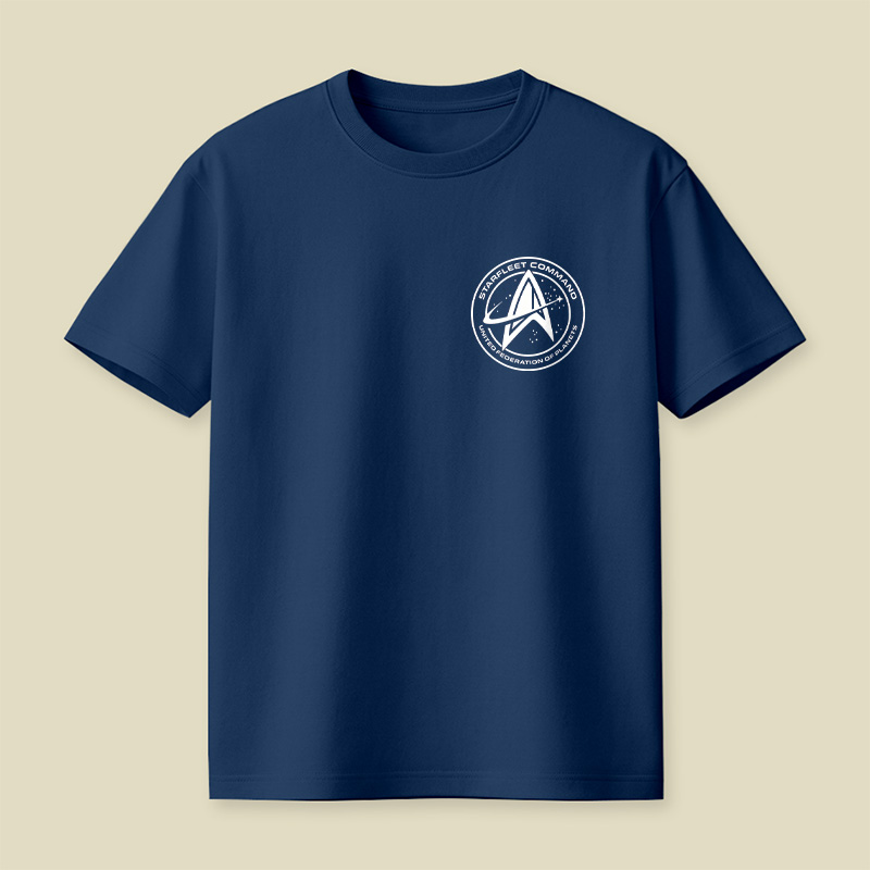 Cosmic Round Emblem Playful T-Shirt