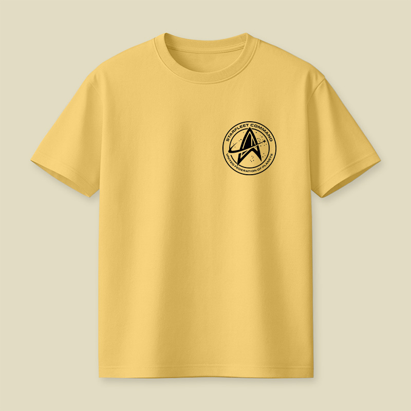 Cosmic Round Emblem Playful T-Shirt