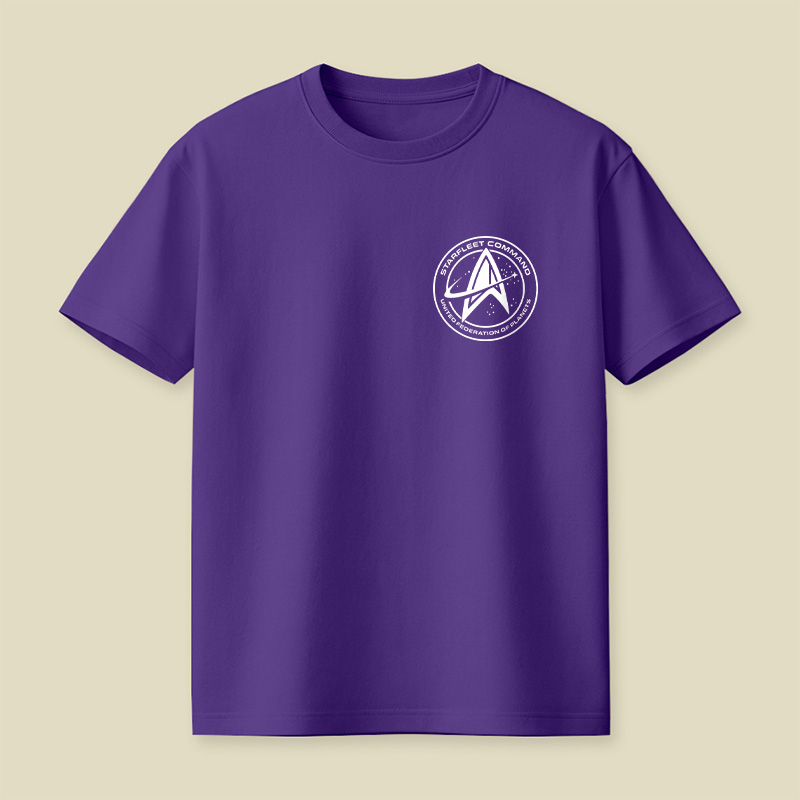 Cosmic Round Emblem Playful T-Shirt