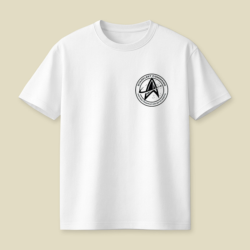 Cosmic Round Emblem Playful T-Shirt