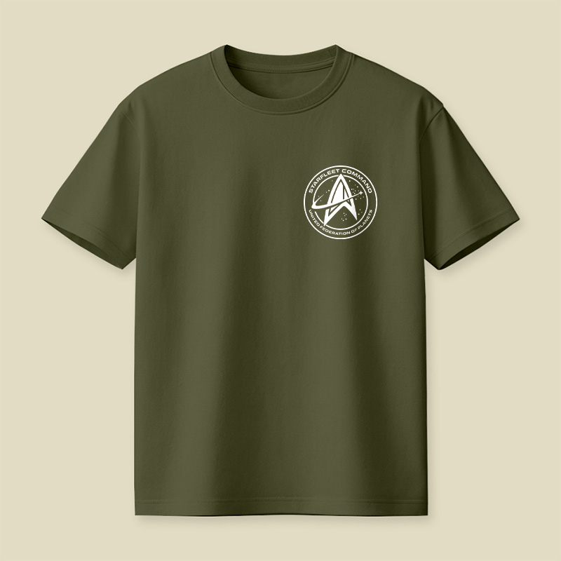 Cosmic Round Emblem Playful T-Shirt