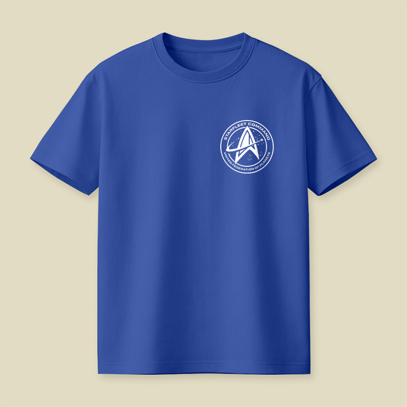 Cosmic Round Emblem Playful T-Shirt