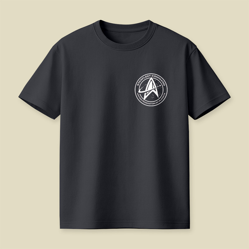 Cosmic Round Emblem Playful T-Shirt