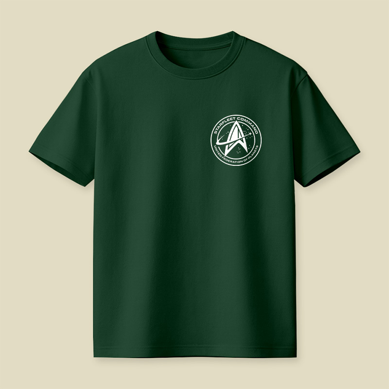 Cosmic Round Emblem Playful T-Shirt
