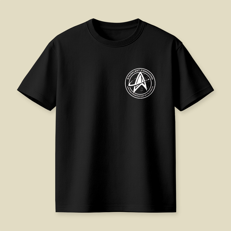 Cosmic Round Emblem Playful T-Shirt