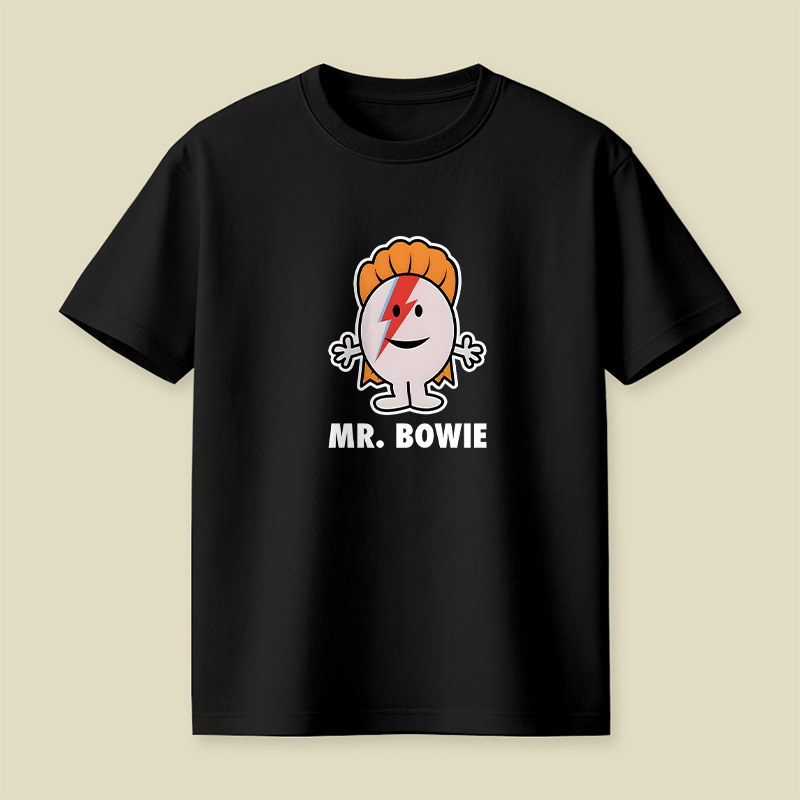 Mr Bowie Cartoon Playful T-Shirt